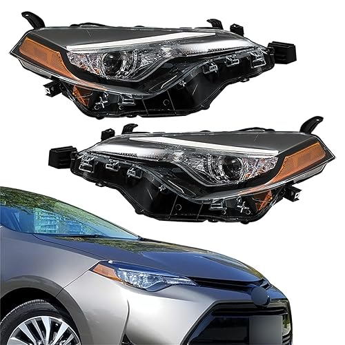 2PCS Driver and Passenger Side Headlamp Assembly Replacement for Toyota