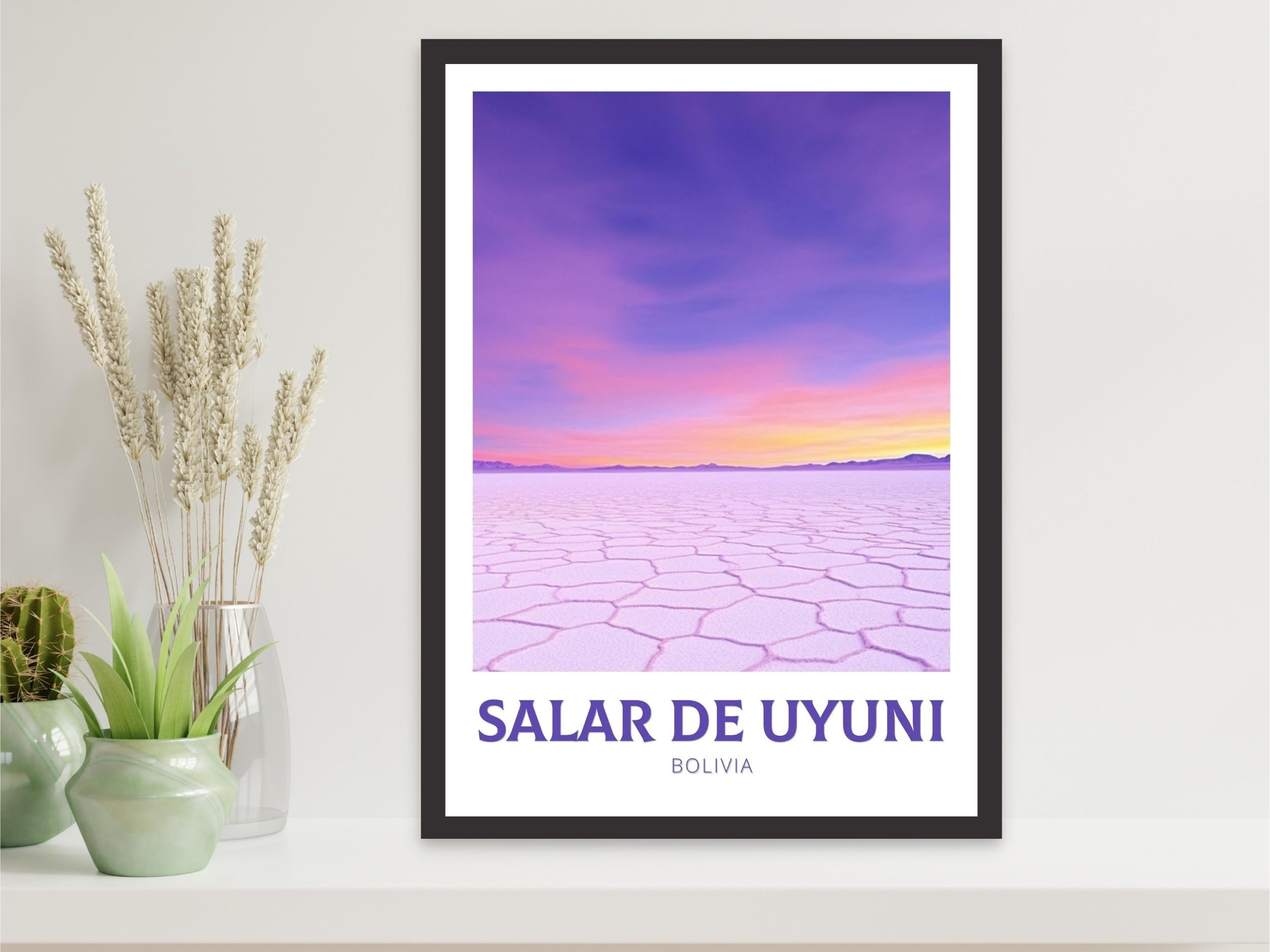 Salar de Uyuni Travel Poster | Salar de Uyuni Illustration | Salar de Uyuni Wall Art | Salar de Uyuni Poster | Bolivia Poster |