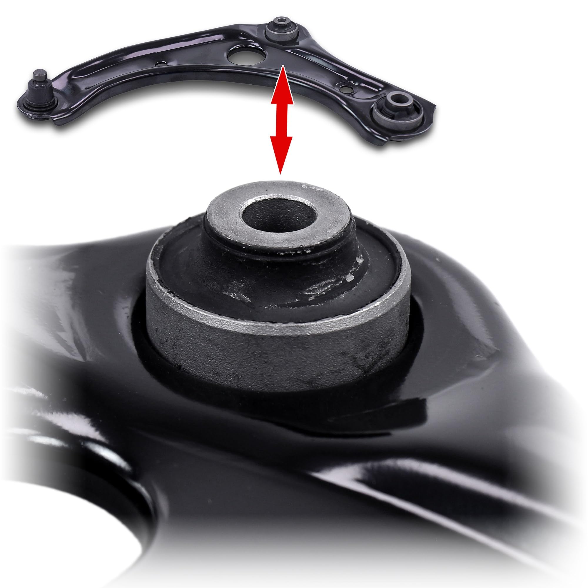 ATEC Germany 2x bras de suspension avant inférieur gauche droit Compatible avec NISSAN MICRA IV (K13K)