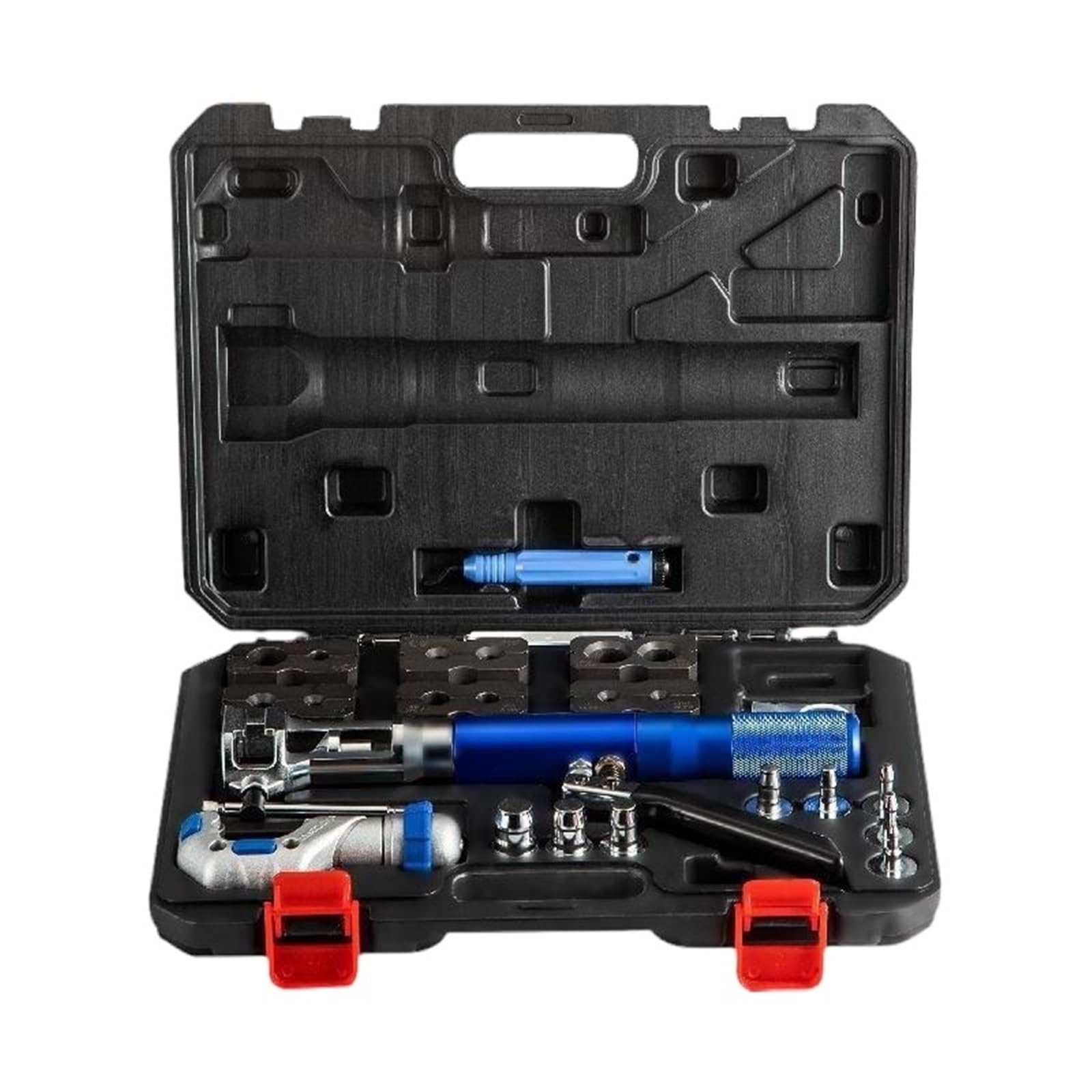 2in1 Hydraulic Flaring Swaging Tool Kit 8Dies 5-22mm Soft HVAC Copper Tube Cutter Deburrer Extrusion Expanding Clamps Tool