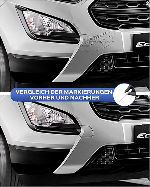 UM Agate Penna per ritocco nero metallizzato compatibile con Ford Corrispondenza esatta di scheggiature e graffi - 3