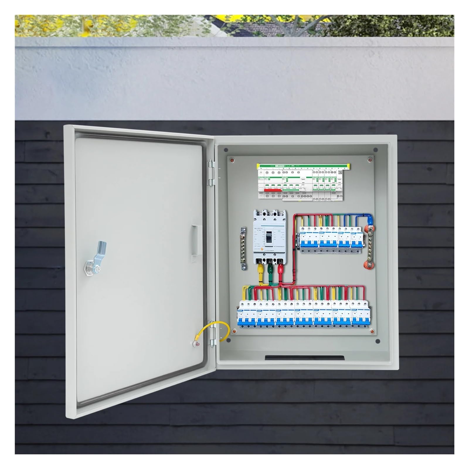 Scatola Elettrica Da Esterno Scatola elettrica IP55 Scatola di distribuzione da parete for esterni in acciaio laminato a freddo Quadro elettrico industriale 50 * 40CM Cassetta Per Contatore Elettrico