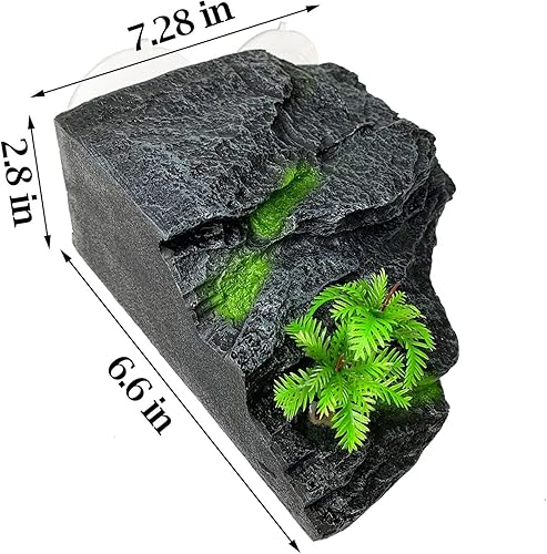 Miniatura 6 de kathson Plataforma de tortuga con ventosas para escalar tortugas, repisa para acuario, adorno de acuario, tortuga de roca, muelle flotante, terraza