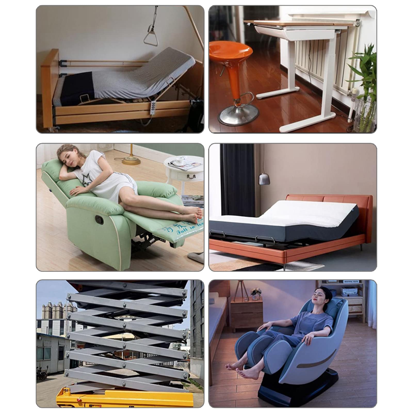 Linearaktuator Bewegung Elektrisch 12V Linearaktuator 100mm 12V Eingangsspannung Geräuscharm Kurzschlussschutz Mini Elektro Linearaktuator4mm S 150N Für Hubtische Liegen Massage (Hub 100mm-4mm/s-150N)