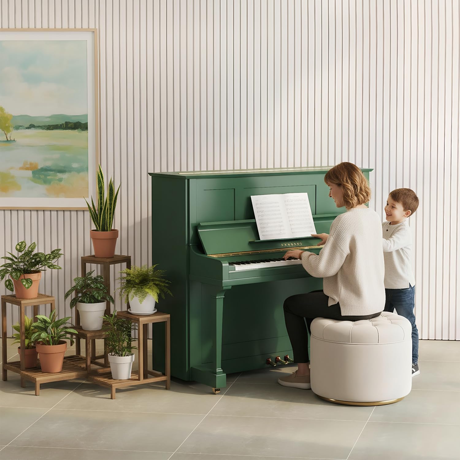 Acidea Groß Akustikpaneele Selbstklebend, 2,88m²- 4 Stück 120x60x1cm Schalldämmung Wand Schallschutzplatten, Selbstklebende Wandpaneel Filz,Wand Sound Proof Panel für Studio Büro Wohnzimmer Haus
