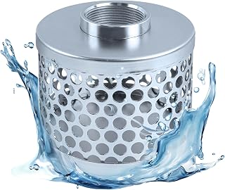 Round Hole Suction Strainer Filter, Hose Water Pump Inlet Strainer, Carbon Plated Steel Basket Water Suction Filter Npt Thread, Remove Reduces Debris,Trash, Solids Entering Pump