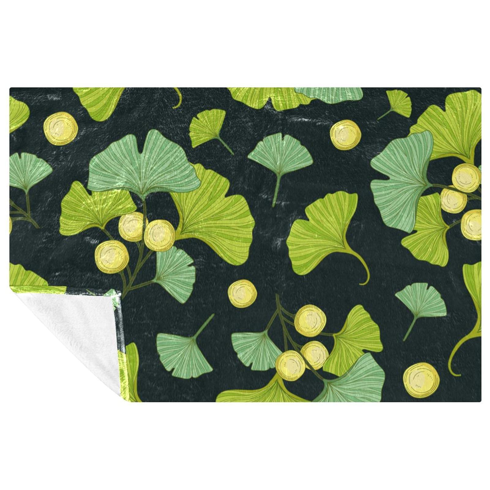 Couverture douce et chaude Ginkgo Biloba plaid canapé lit camping pique-nique