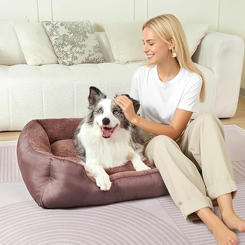 Miniatura 6 de Cama XL para perro, cama rectangular suave y calmante para mascotas, sofá grande lavable para perro, cálida y cómoda, parte inferior antideslizante,