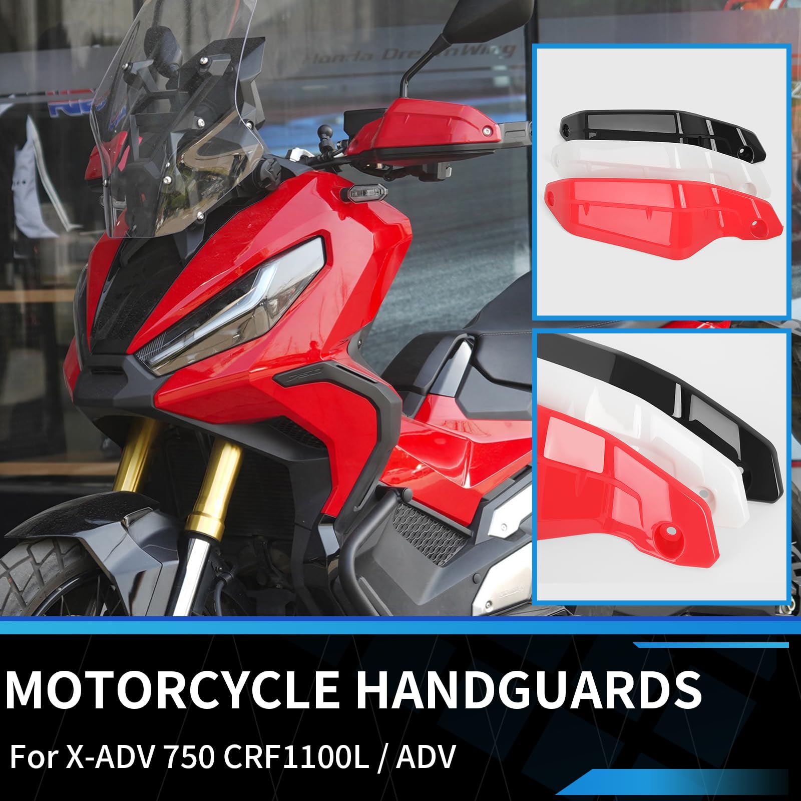 Paramani per moto Paramani in plastica ABS compatibili con Honda X-ADV 750 (2021-2025) XL750 Transalp (2023-2025) CRF1100L Africa Twin/Adv Sports (2020-2025) (Nero)