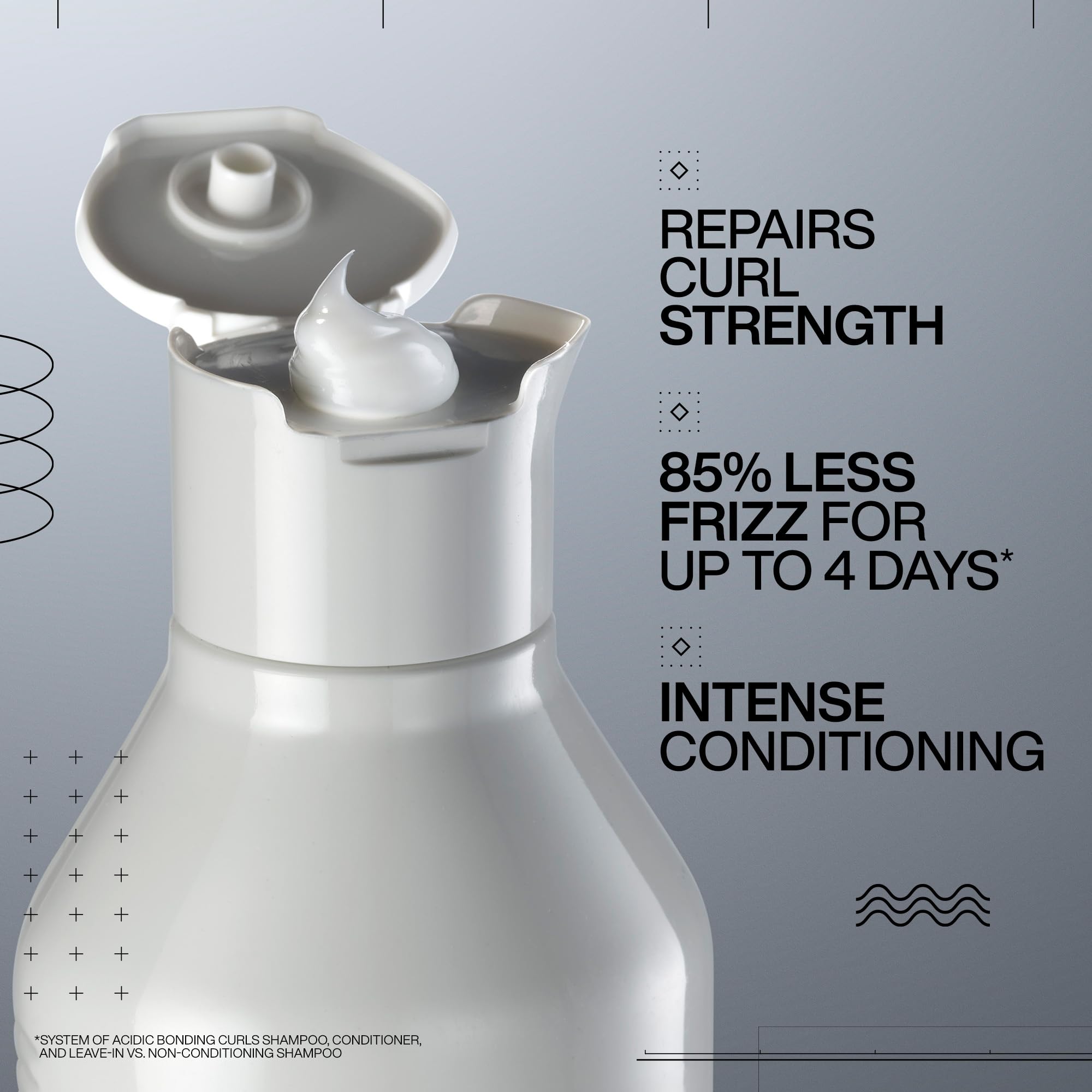 Redken Odżywka do włosów kręconych, kwaśnych loków, regenerująca odżywka bez siarczanów do włosów kręconych, łatwa do rozczesania, redukuje puszenie się włosów, nawilżanie, kuracja
