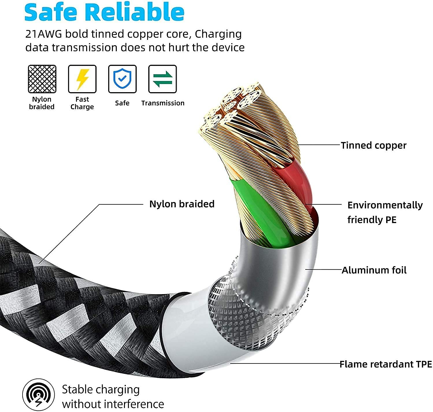 Amazon Crazy 🔥 Deals iPhone Charger Cable, MFi Certified 3Pack 10FT iPhone Charger Cable Nylon USB Fast Charging Cable with Compatible iPhone 12/Max/11Pro/11/XS/Max/XR/X/8/8P/7 and More