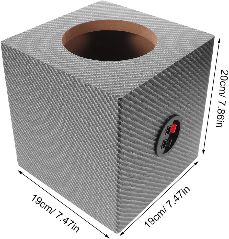 Car Audio Speaker Box Enclosure for Subwoofers, Sturdy Wooden and PVC Construction with Easy Installation, for Car Audio Systems and Daily Commute Use