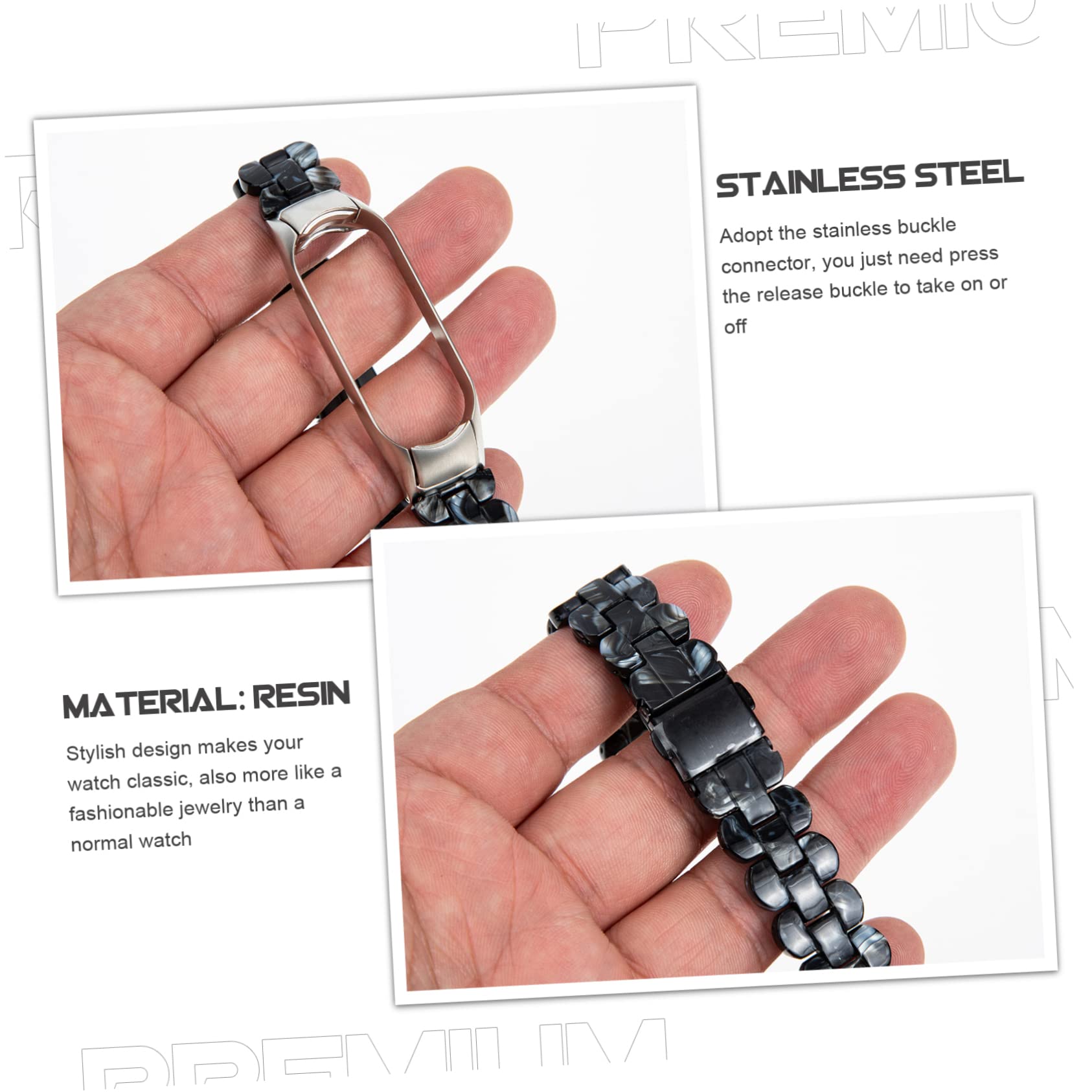 Hemobllo 4pièces Bracelet Résine Pour Montre Compatible Avec Band Élégant Et Léger Pour Toutes Les Occasions