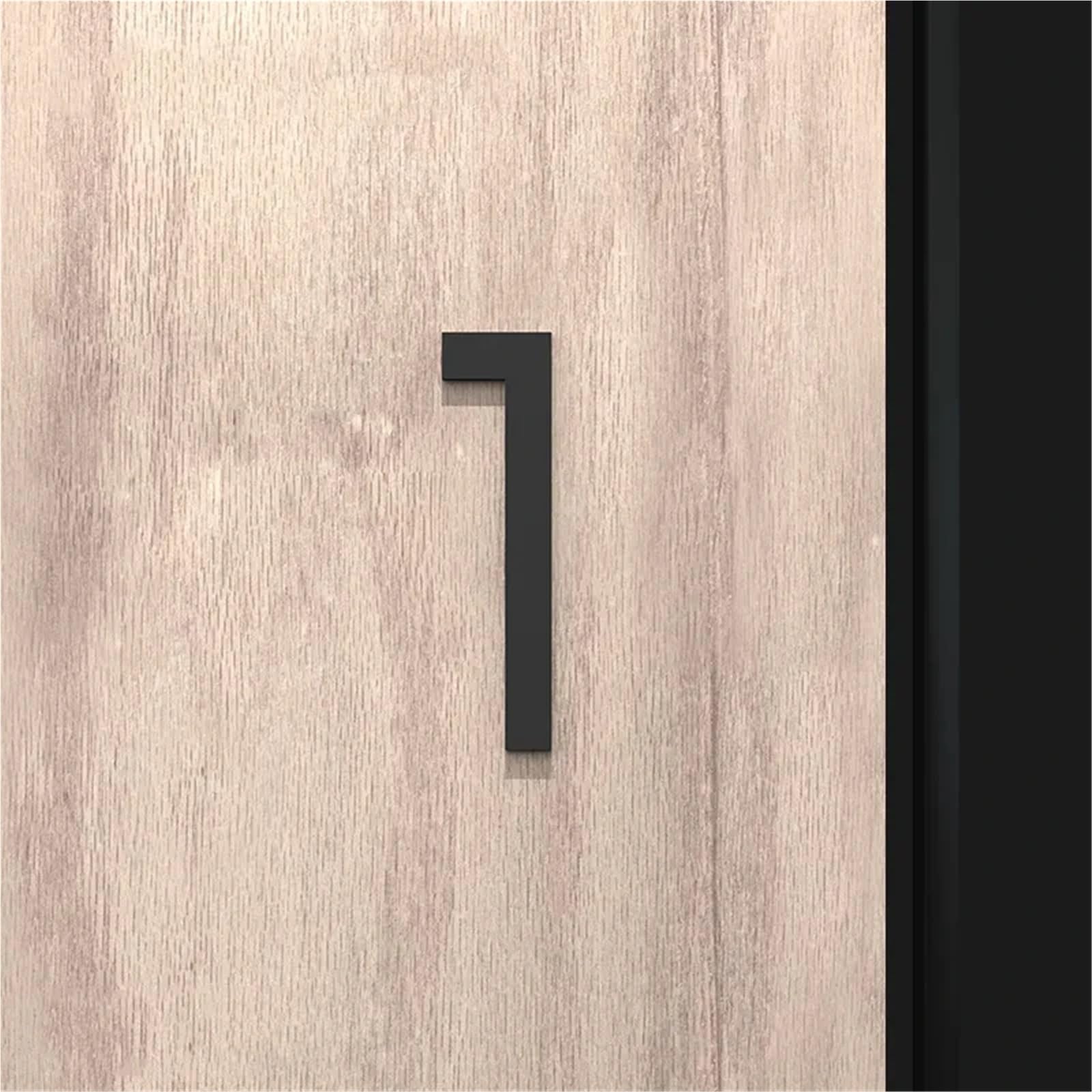Self Adhesive House Numbers Black/Gold/Silver Door Number Stickers 2/3/4 Inch Modern Acrylic Address Mailbox Number for Outside Hotel Apartment Yard Post Courtyard Cafe Plaque(Black 1,4In)