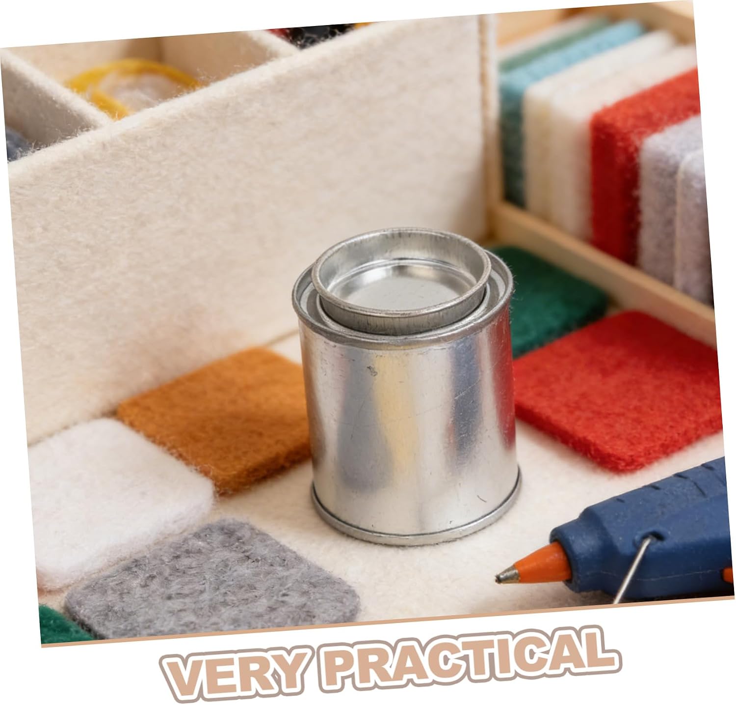 8pcs 200ml Metal Paint Storage Buckets with Lids, Small Empty Paint Containers for DIY, Crafts, Resin, Adhesives, Garage Organization