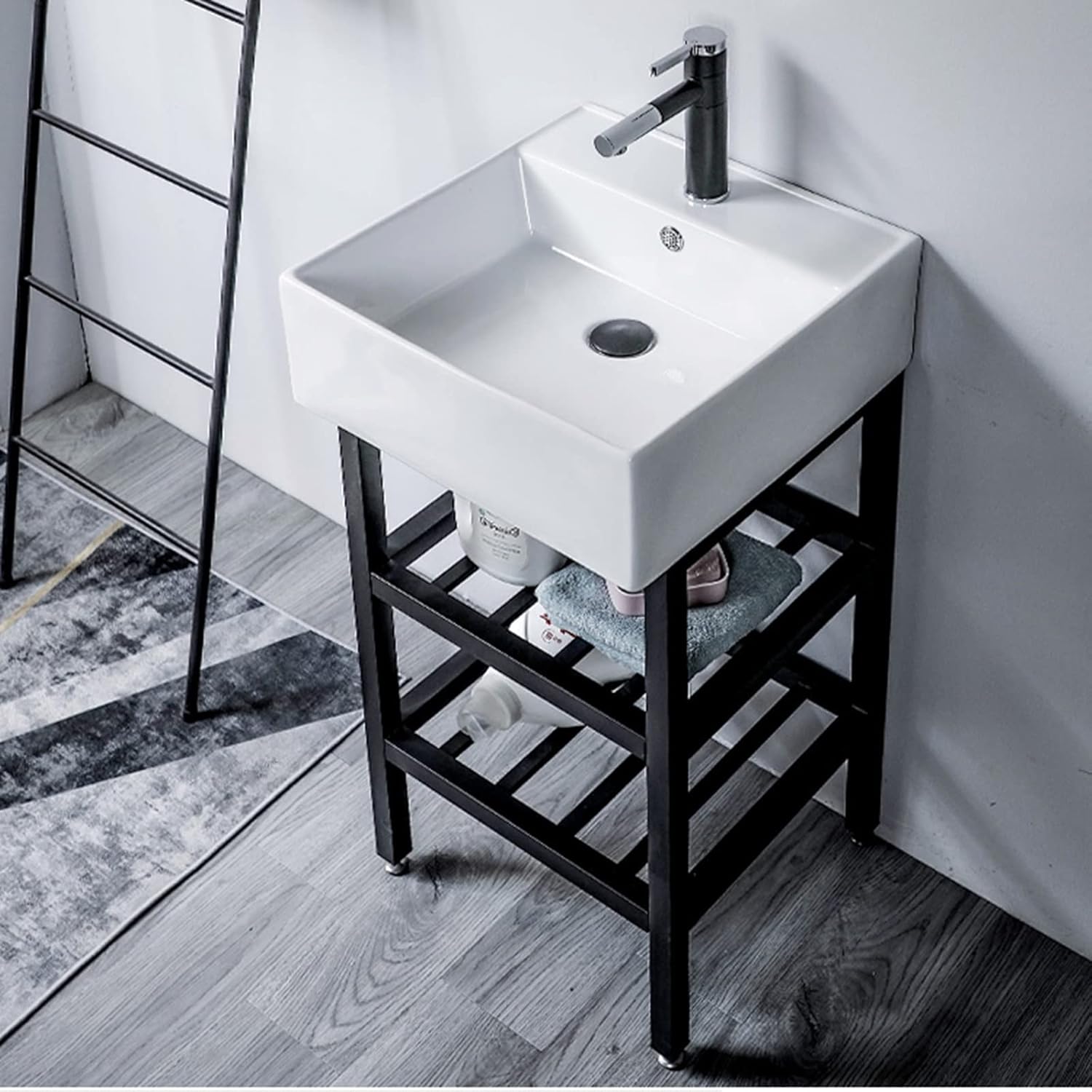 Amazon.co.jp 洗面台 洗面化粧台 洗面所 収納 洗面 台 安い ホームセンター バスルームバニティシンクシンク付きコンボバニティ