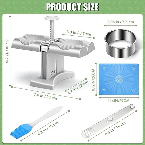 Miniatura 6 de Máquina para hacer bolas de masa, juego de 6 piezas fácil y rápido de preparar con esta prensa para hacer empanadas, comparte tiempo con familiares