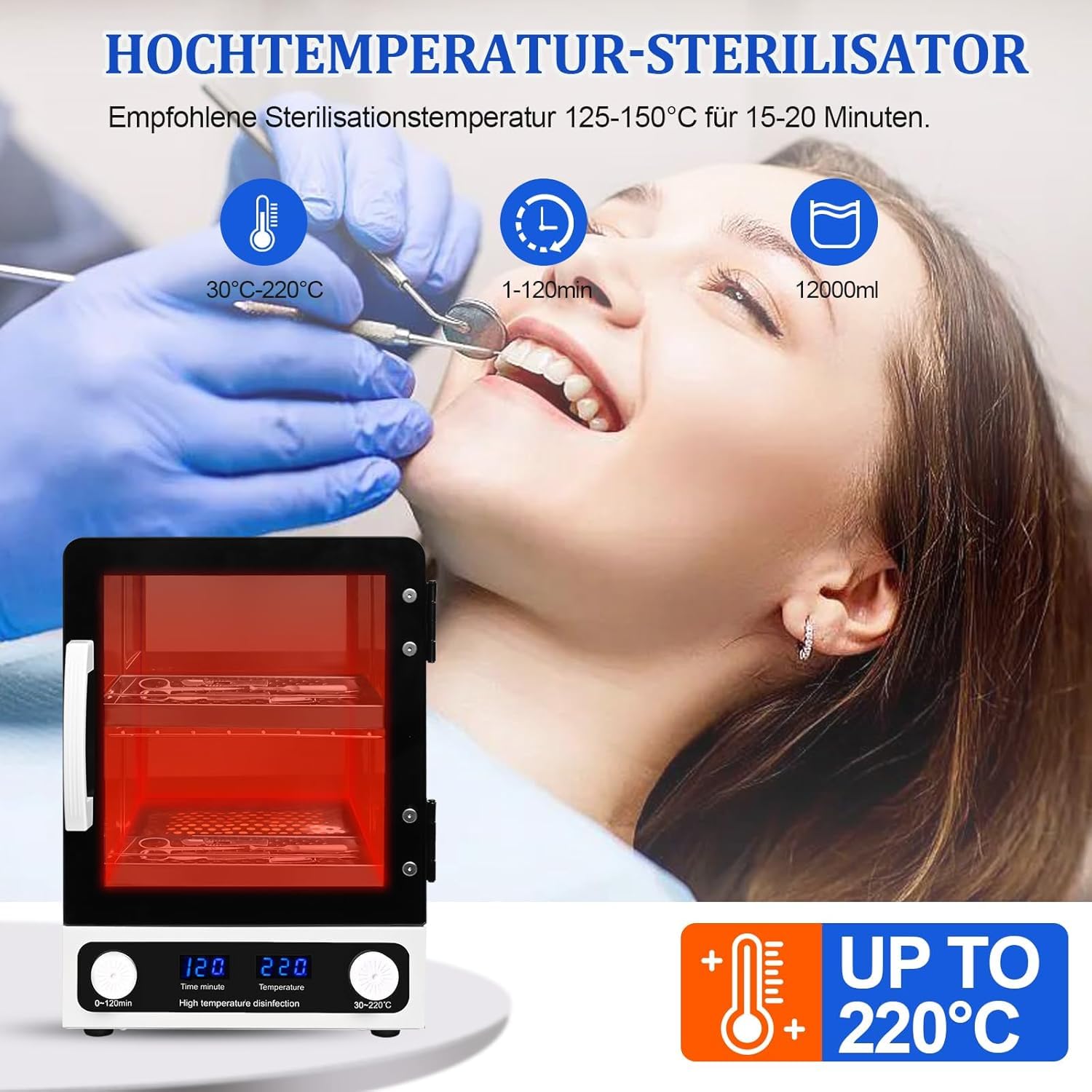 Esterilizador de alta temperatura con temporizador, limpiador de herramientas de metal y secador de toallas SPA con función de esterilización por calefacción, dispositivos de esterilización para