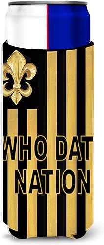 Vista 165 de Caroline's Treasures 8137LITERK Mardi Gras Fleur de lis Nation Botella de vino Hugger Botella Enfriador de Frigorífico Funda Abrazador Lavable a
