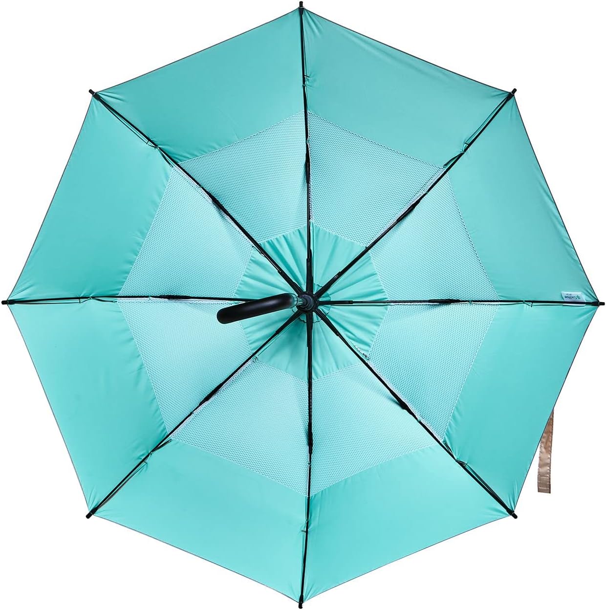 Coolibar Fashion Umbrella - UPF 50+ Sun Protection - Calotta in Gold/Aqua Metallic