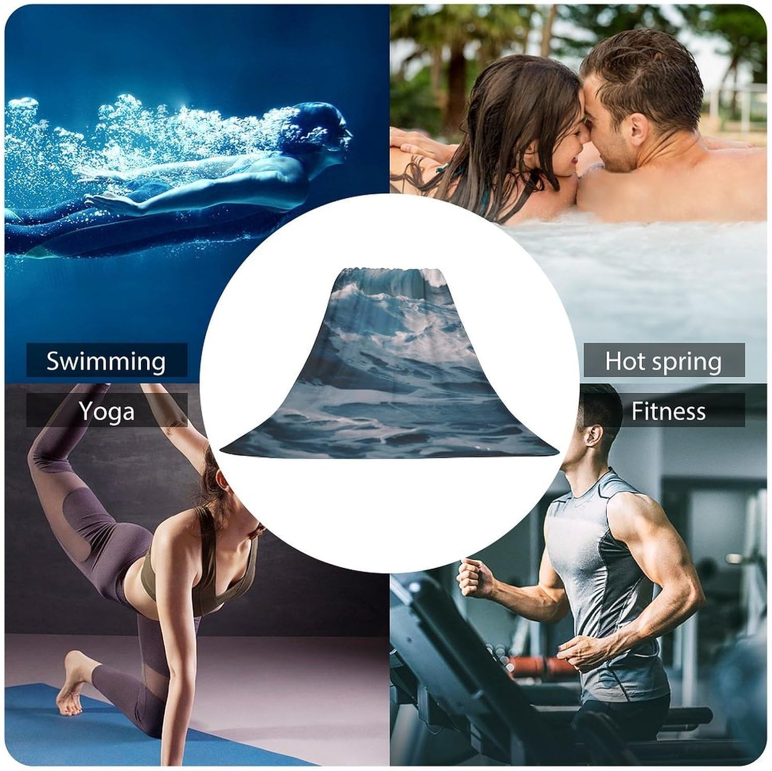 Ocean Waves Towel Vacation Accessories Essentials Soft Lighterweight，Bath Towel for Adults Women Men，Bath Towels Gift for All Occasions, Machine Washable.