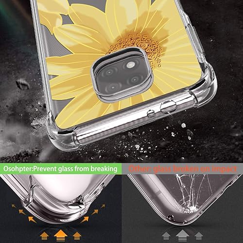 Miniatura 3 de Osophter Funda para Moto G Power 2021, diseño floral floral para niñas y mujeres, absorción de golpes, flexible de goma TPU para Motorola G Power