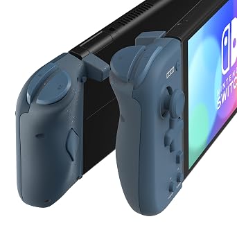 HORI Nintendo Switch Split Pad Compact (Midnight Blue) - Ergonomic Controller for Handheld Mode - Officially Licensed by Nintendo
