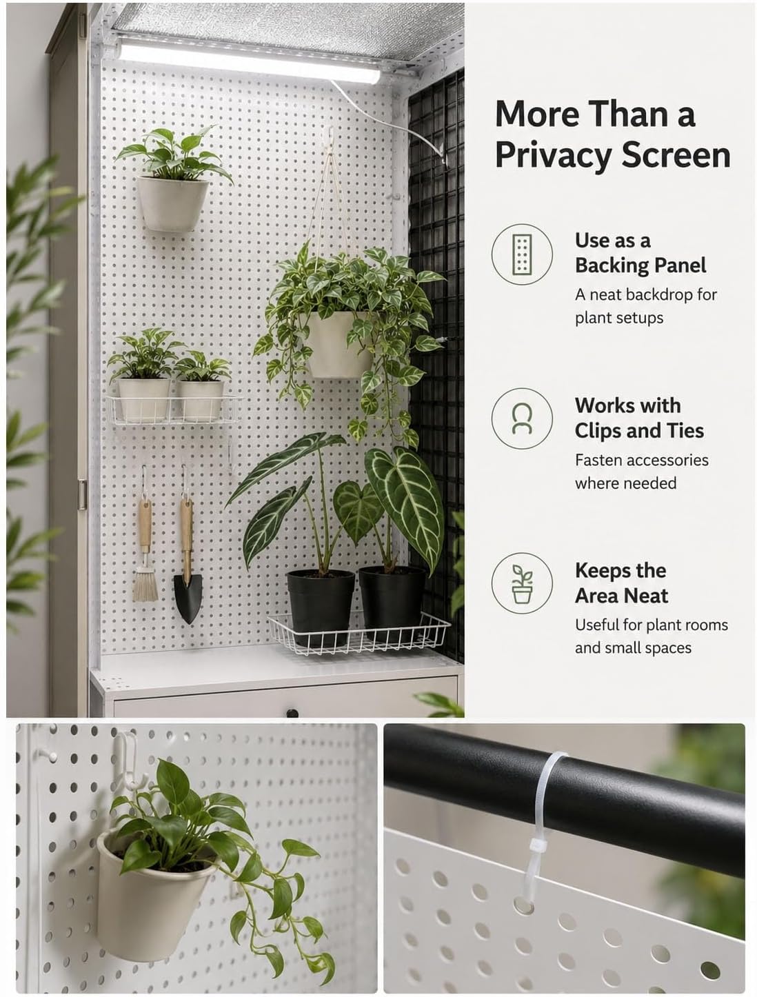 PVC Railing Cover Sheet - 1mm Perforated Balcony Screen with Cable Ties, Garden Privacy Panel for Balcony Rails, Fence & Window Guard (Milk, 120x150 cm / 3.9x4.9 ft)