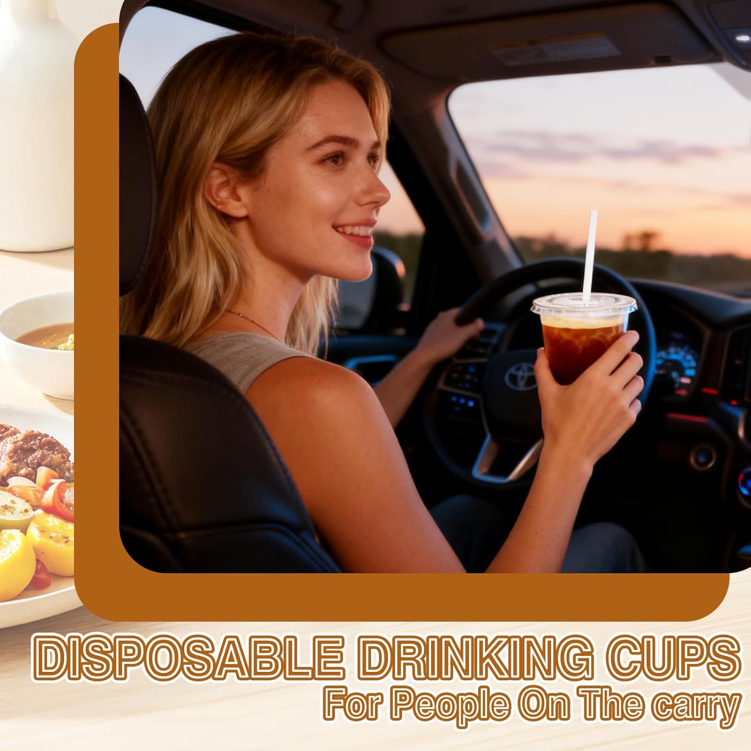 50 Pack Clear Plastic Cups with Lids and Straws,12 oz Disposable Iced Coffee Cups,PET Crystal Cups,Round Bottom To Go Cup for Iced Coffee Juice Smoothie Cold Beverage - Image 4