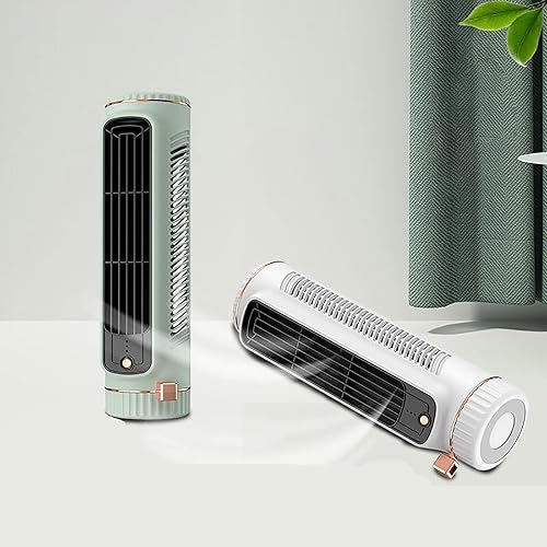 Bilukmi Aire acondicionado portátil, mini enfriador personal USB con 3 velocidades, ventilador de escritorio inalámbrico de CA para oficina en casa,