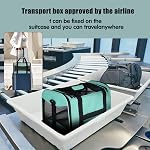 Cat Carrying Case Pet Dog Carrier Soft-Sided Cat Bag Airline Approved, Pet Travel Carrier Up to 15 Lbs, Collapsible Cats Carrier Dog Carrier for Medium Small Cats Dogs(Medium Green)