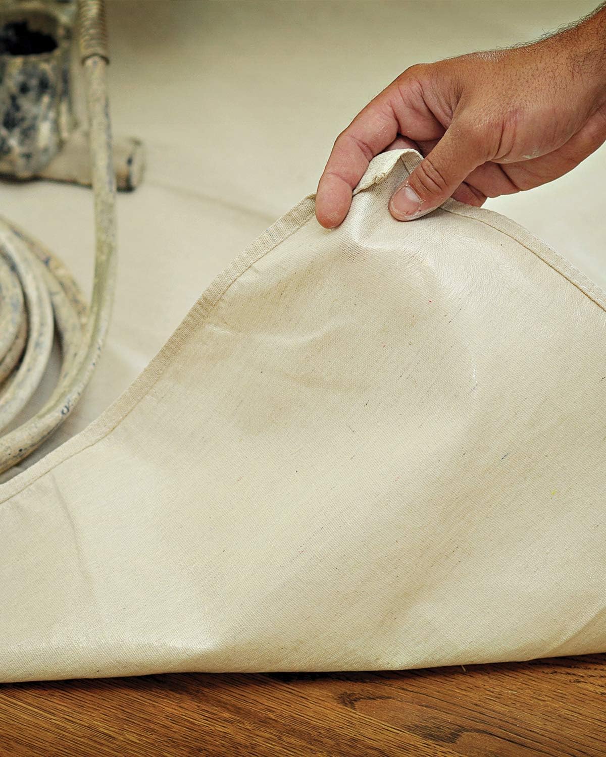 Trimaco Butyl II Two Layer Poly-Back Canvas Drop Cloth, 12-feet x 15-feet,Beige