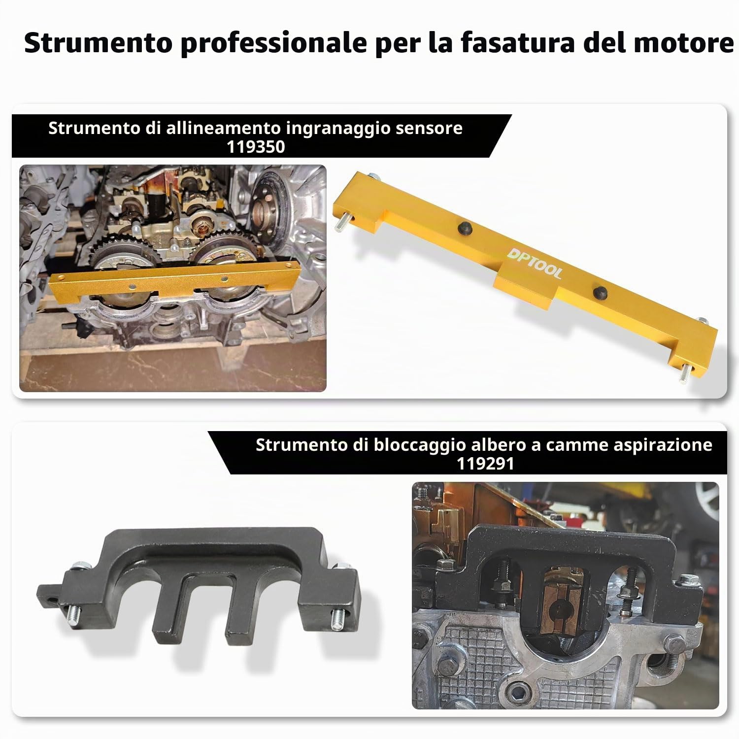 DPTOOL Albero a camme Strumento di bloccaggio Timing Compatibile con i Motori BMW 318I 320I 316I E87 E46 E60 E90 E85 N42 N46 N46T Attrezzi Cinghia dentata, Attrezzi per Albero a camme