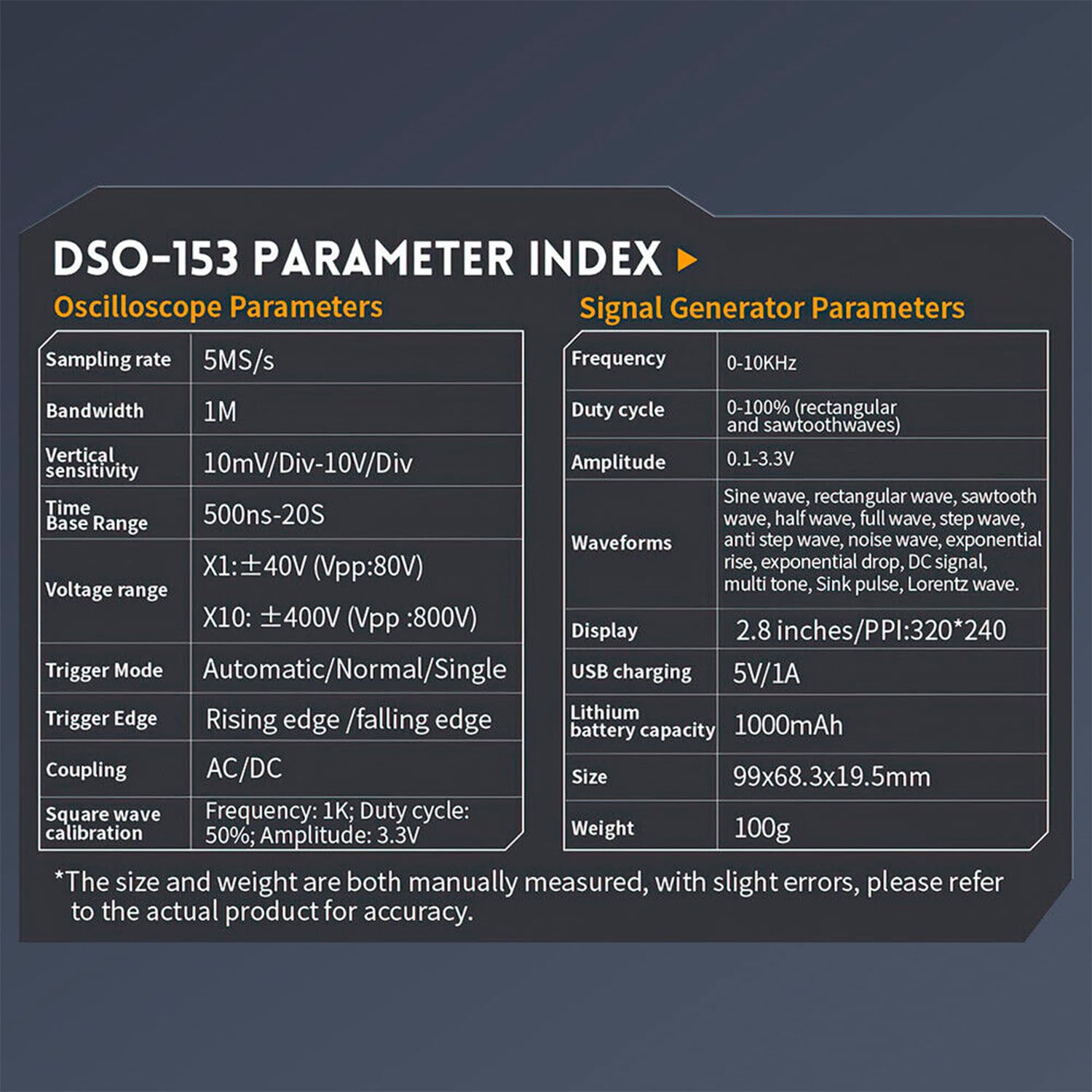 FNIRSI ręczny oscyloskop DSO-153 Option sonda P6100
