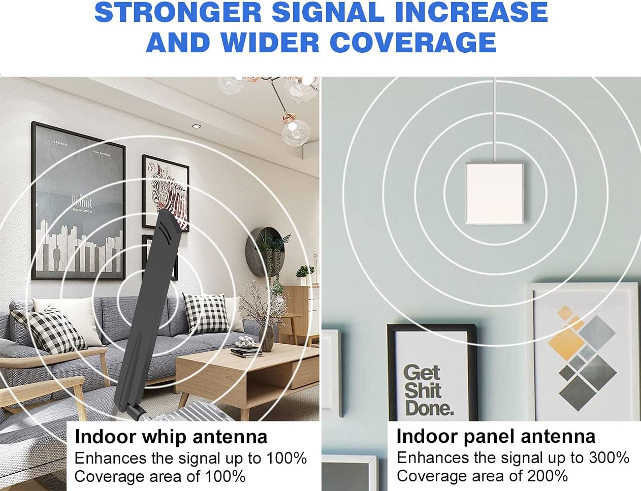 Suреr Bіg Clеаrаnсе! Amazboost Cell Phone Booster Kit for Home & Office | Covers up to 5,000 Sq Ft | Boosts 2/3/4G Singal | 5G Ready | Compatible with Verizon, AT&T, T-Mobile, Sprint & More | Cell Phone Signal Amplifier