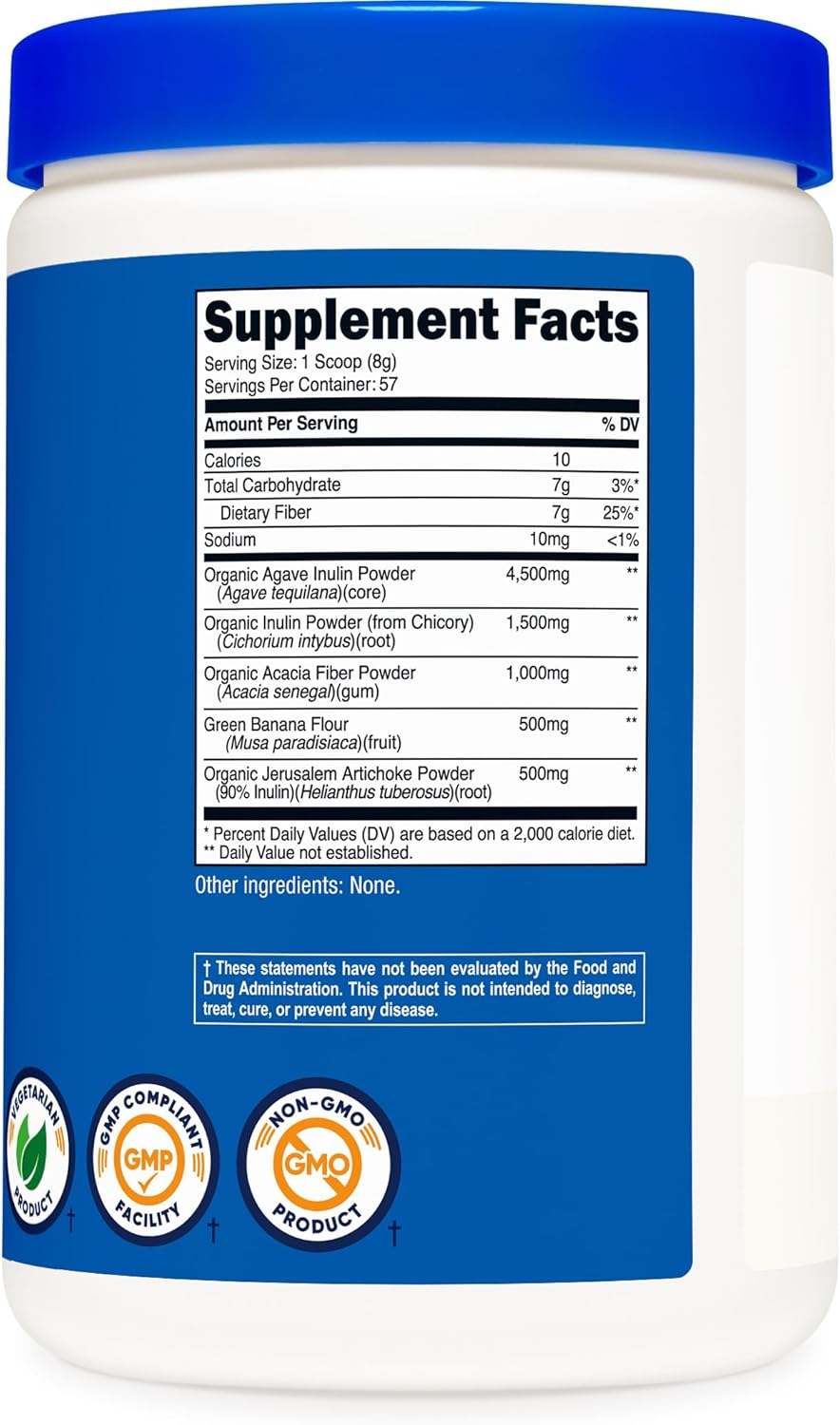 Nutricost Prebiotic Fiber Unflavored (1 Pound) - Vegan, Gluten-Free, GMO-Free - Image 5