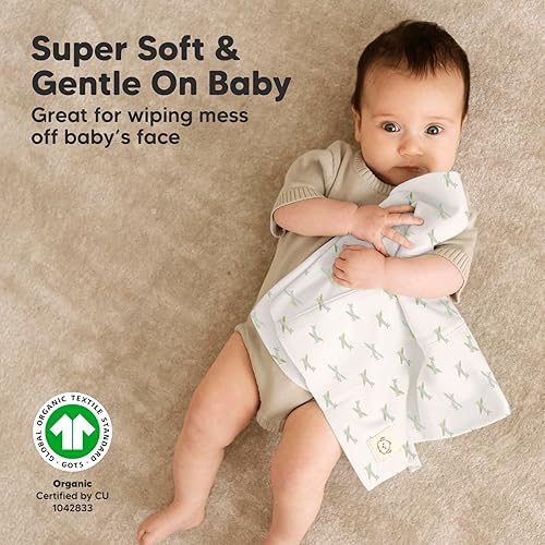 Miniatura 4 de Paños orgánicos para eructos para bebés, niñas y niños, paquete de 6 paños grandes para eructos, paños para eructos para bebés, niños, niñas, paño