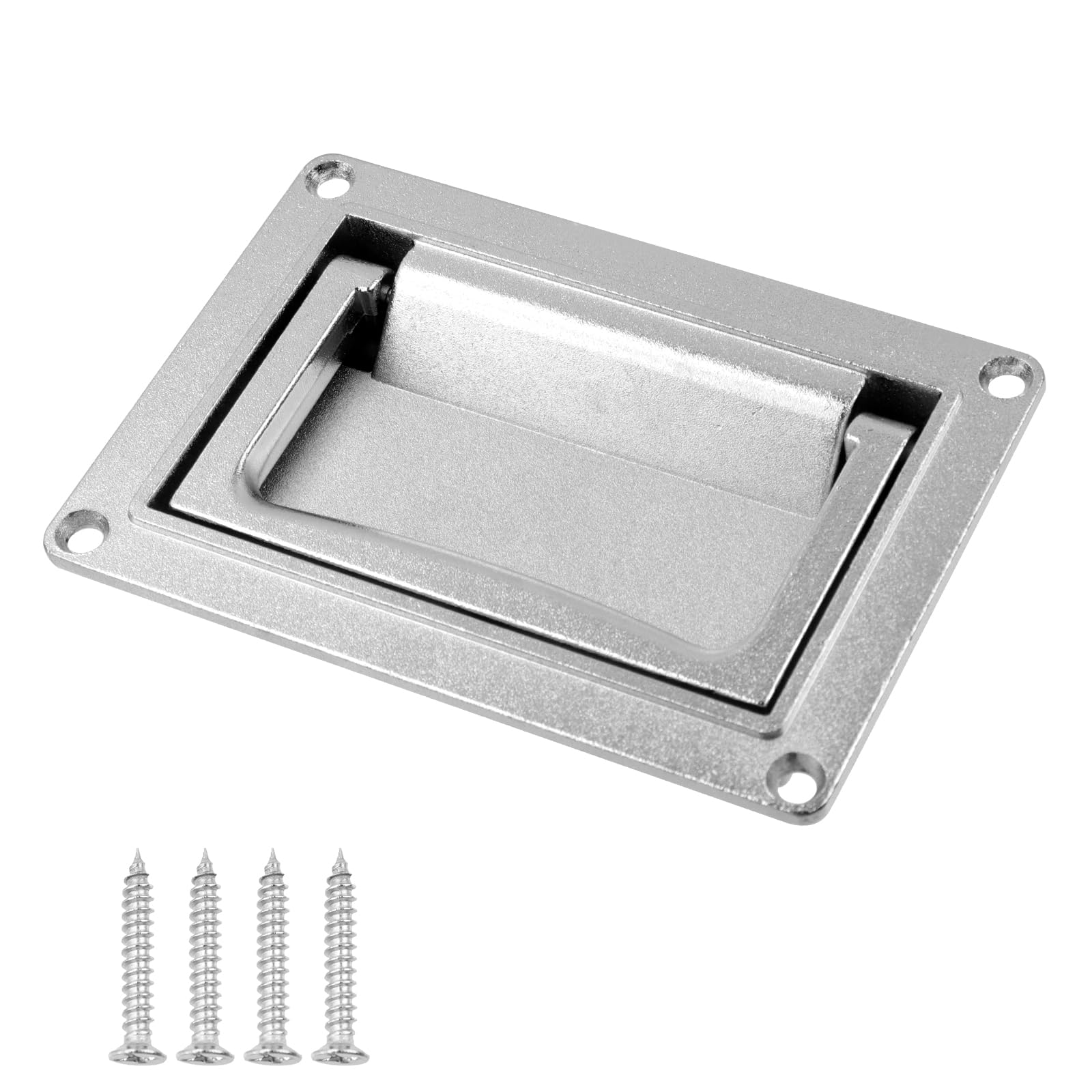 Bitray Recessed Pull Handle Heavy Duty Zinc Alloy Flush Handle Deck Hatch Handle Silver