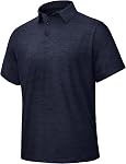 BOOJO Polo Chemises pour hommes - Quick Dry Moisture Wicing Black Short Sleeve Performance Golf T Shirts pour le travail occasionnel athlétique