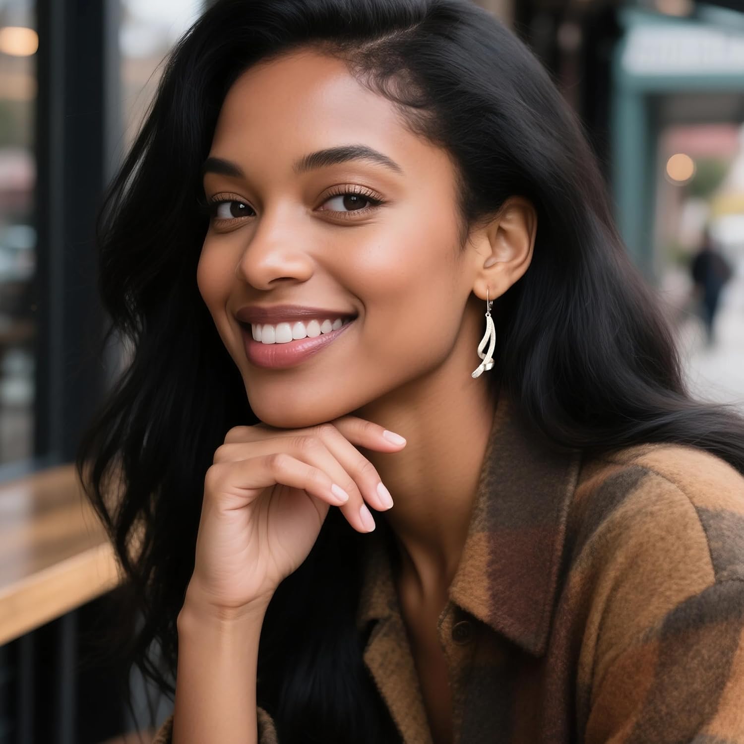 ALEXCRAFT 925 Sterling Silver Dangle Earrings, Hypoallergenic 14k Gold Plated Long Double Linear Twisted Tassel Dangling Drop Earrings for Women Trendy Statement Elegant Lightweight Leverback Earring - Image 5