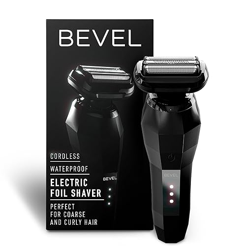 Bevel Afeitadora eléctrica para hombres, afeitadora eléctrica de aluminio, maquinilla de afeitar eléctrica húmeda y seca, impermeable, carga rápida,
