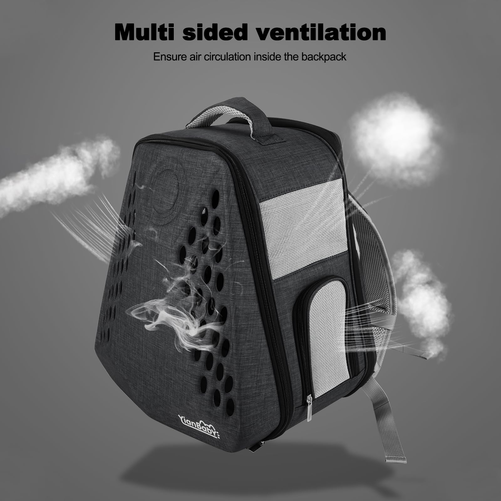 BOSERMEN Cat Backpack, Portable Travel Pet Carrier Backpack, Airline Approved Pet Backpack Carrier, Dog Backpack Designed for Travel, Hiking, Walking & Outdoor Use(Blue)