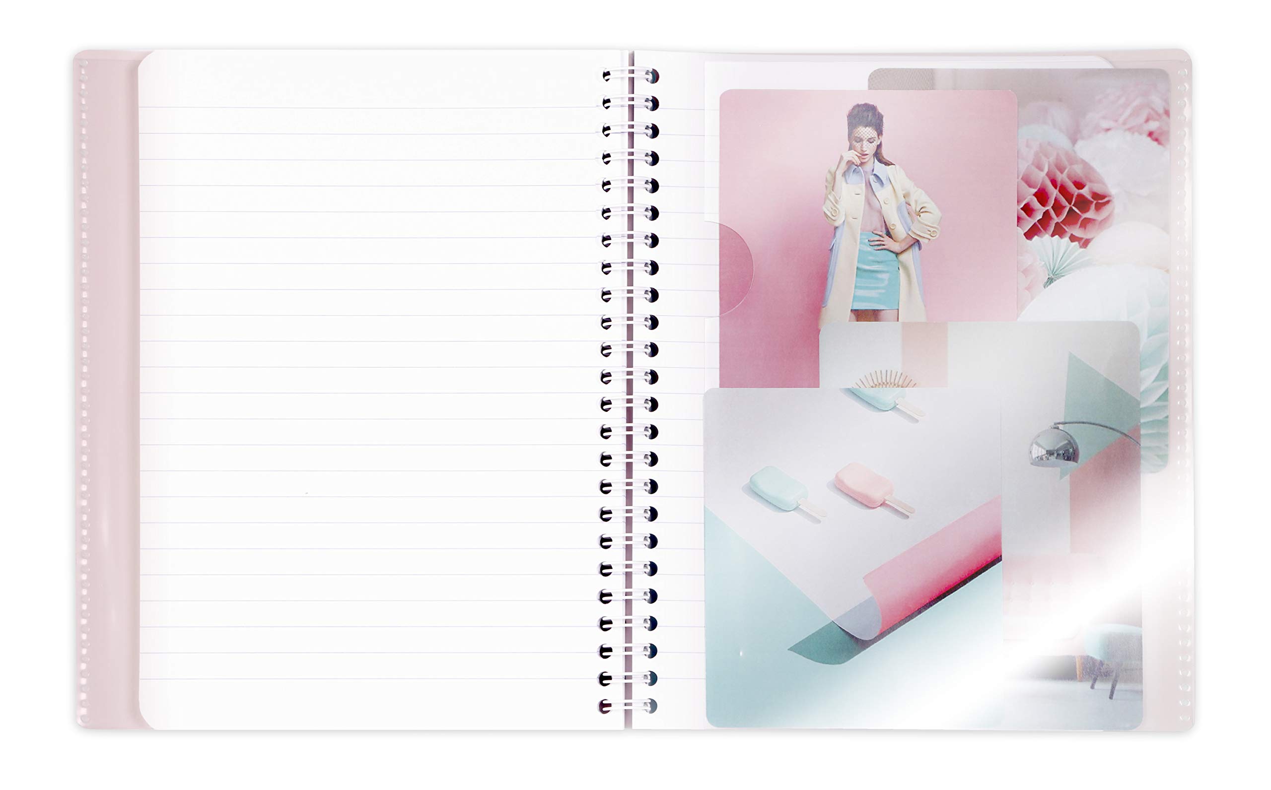 Clairefontaine 366773C Un quaderno a spirale Koverbook Blush Menthe à l'eau - A5 14, 8x21 cm - 160 pagine a righe, es - Carta bianca 90 g - copertina in polipropilene avvolgente