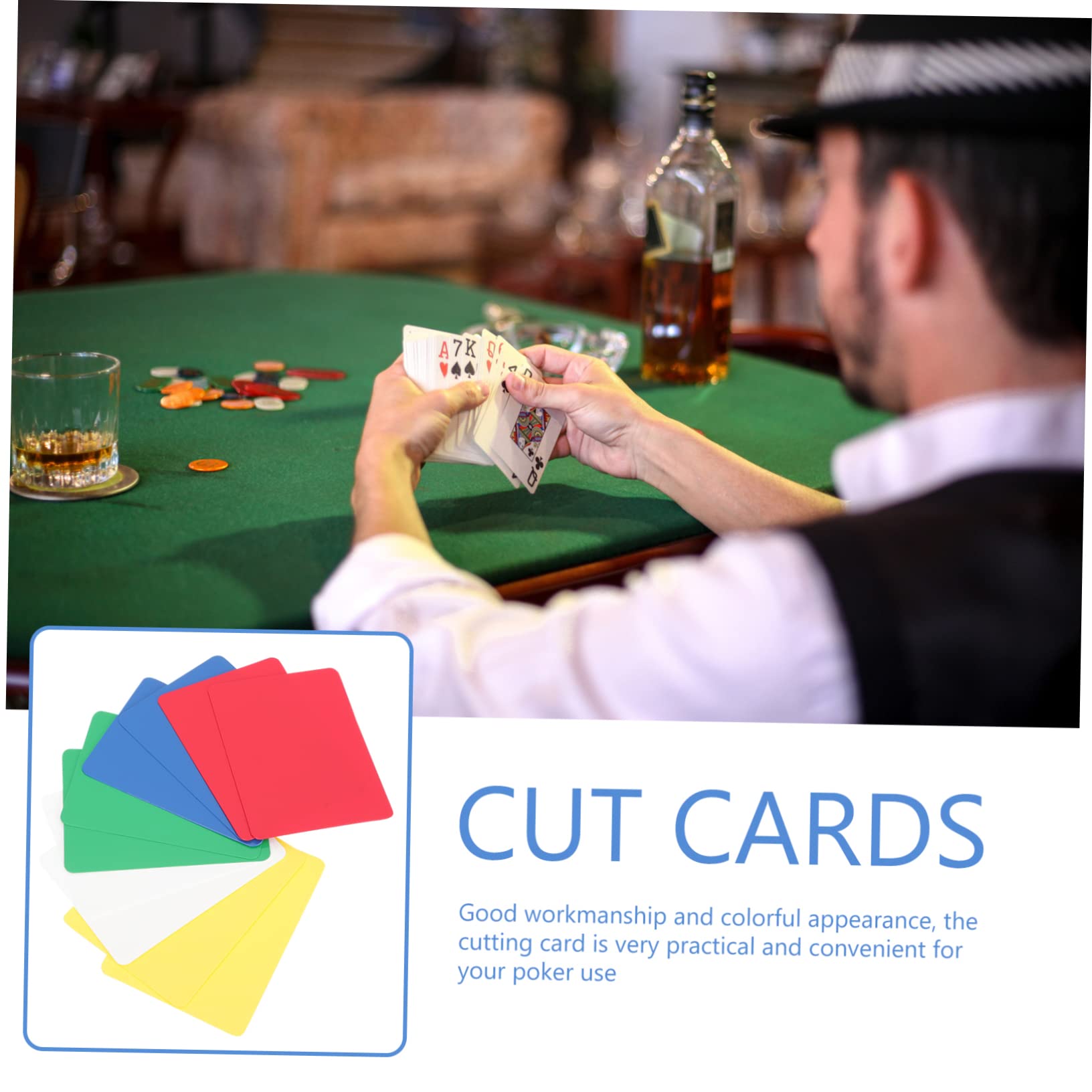 VICASKY 50pezzi Distributore Di Carte Da Poker Plastica Strumento Pratico e Poker e Resistente
