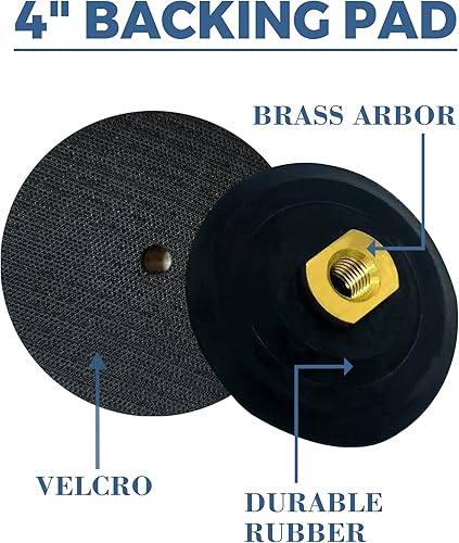 Miniatura 6 de Almohadilla de respaldo de goma de 6 pulgadas con gancho y bucle para amoladora angular, amoladora manual - eje 58"-11 6"