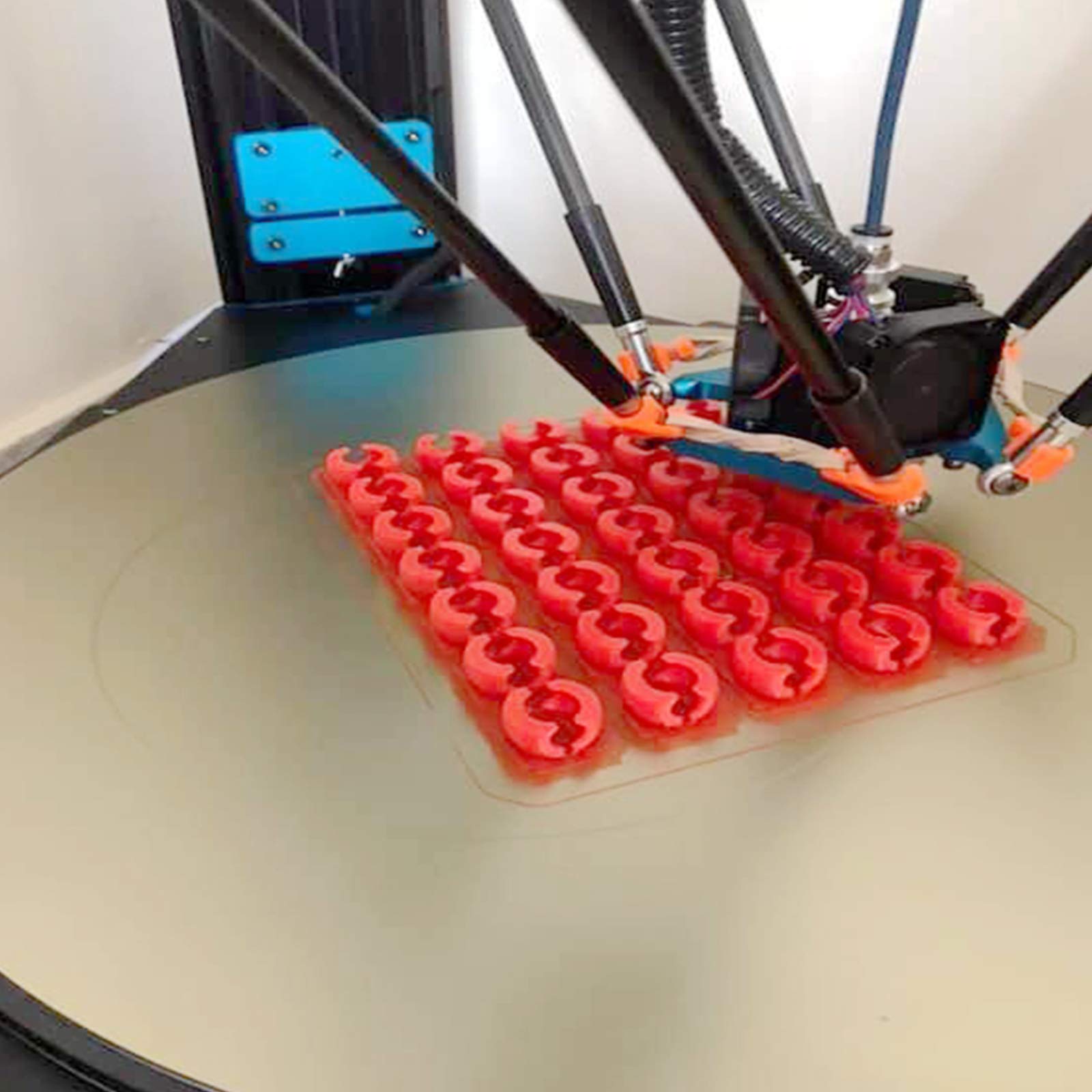 3D-Drucker Runde 200/220/260/300 Federstahlblech Heizbett Aus PEI + Magnetfuß(Size:Dia 380mm)