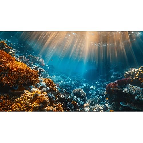 Aquarium Background, Ocean Fish Tank Background, Terrarium Background Cloth 24