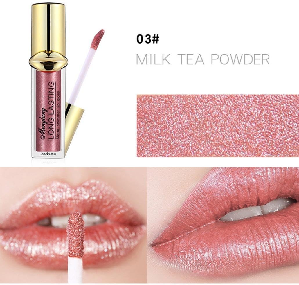 UPXIANG Liquid Lipstick Shiny Waterproof Long-Lasting Pigmented Lip Gloss Vivid Colour (C)