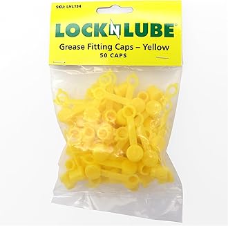 LockNLubeGrease Fitting Caps (50 Count) (Yellow)