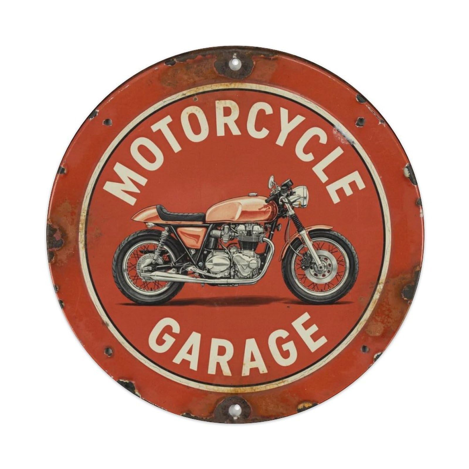 Motorcycle-Garage Metal Tin Sign Plaque